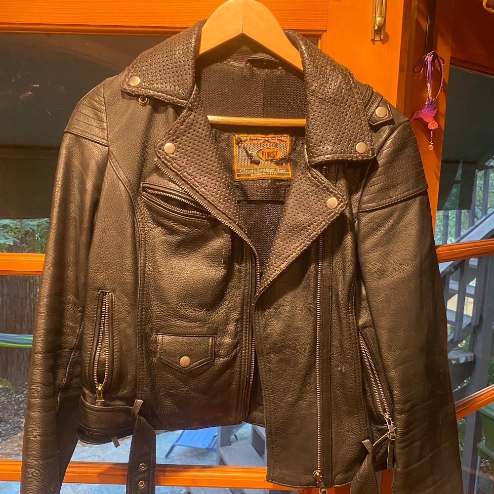First Classic Motorcycle Jacket size Small